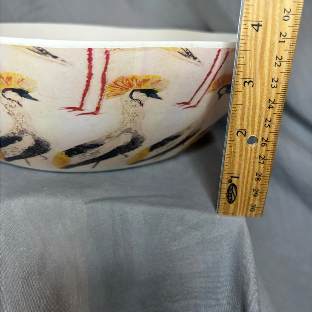 Crate&Barrel Keko Melamine Flamingo Pattern Serving Bowl